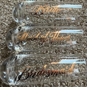 Bridal Party Champagne Flutes - still in wrapping!